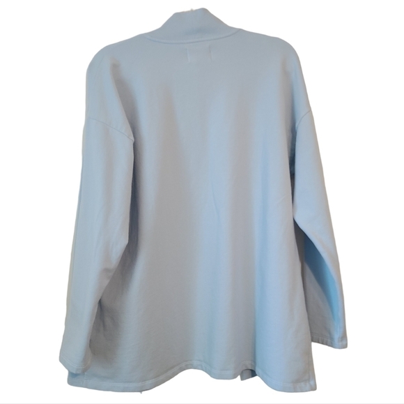 Lands' End | Women's Sky Blue Open Cardigan Sweatshirt (Size XL/18) - Picture 10 of 10